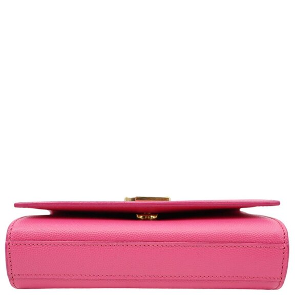 Yves Saint Laurent  Kate Small Pebbled Leather Chain Crossbody Bag Pink - Picture 10 of 14